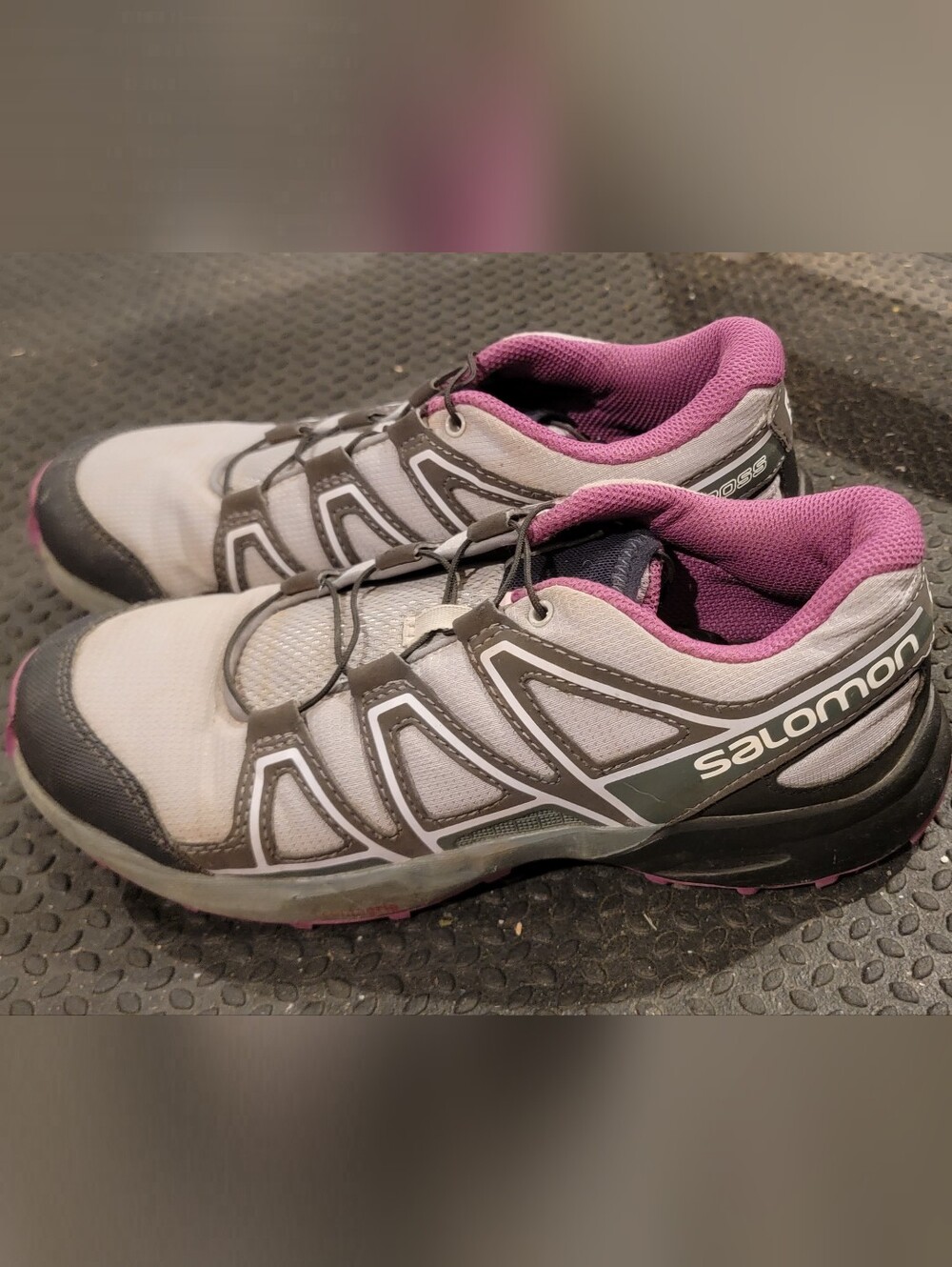 Salomon Girl’s Gray and Purple Trail Runners